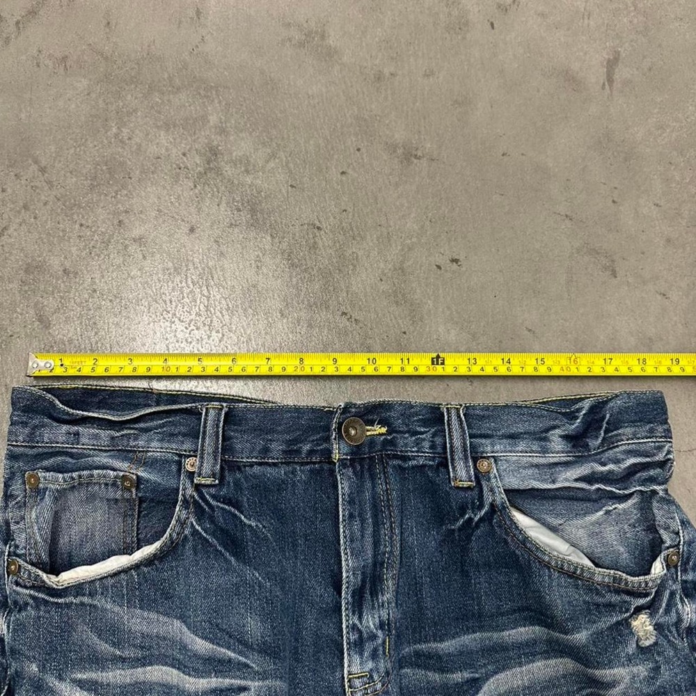 Y2K Marc Ecko Cut & Sew Distressed Dark Wash Jeans - Picture 7 of 8